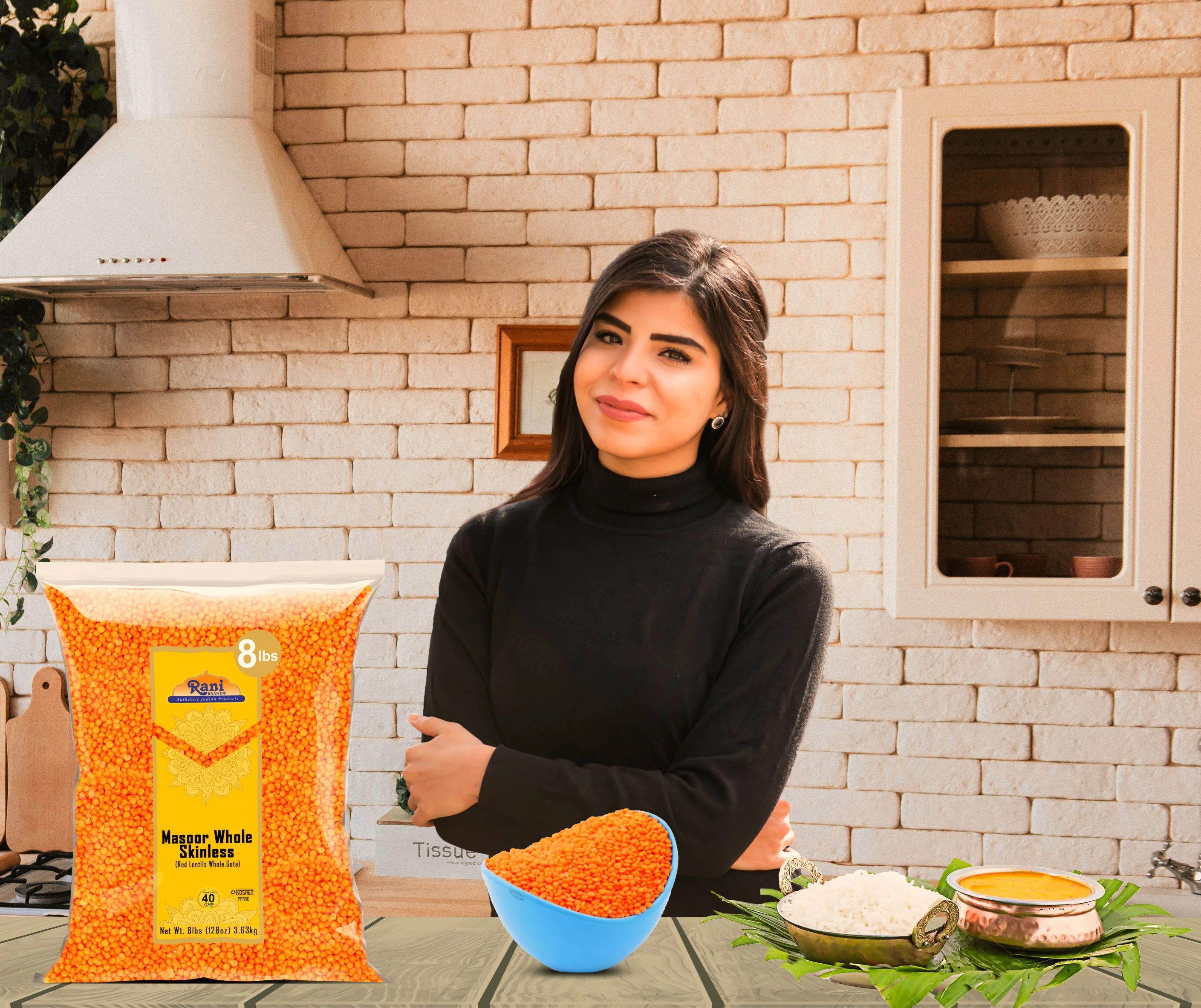 Rani Masoor Gota (Football) Indian Red Lentils Skinless 128oz (8lbs) 3.63kg Bulk ~ All Natural | Gluten Friendly | NON-GMO | Kosher | Vegan | Indian Origin