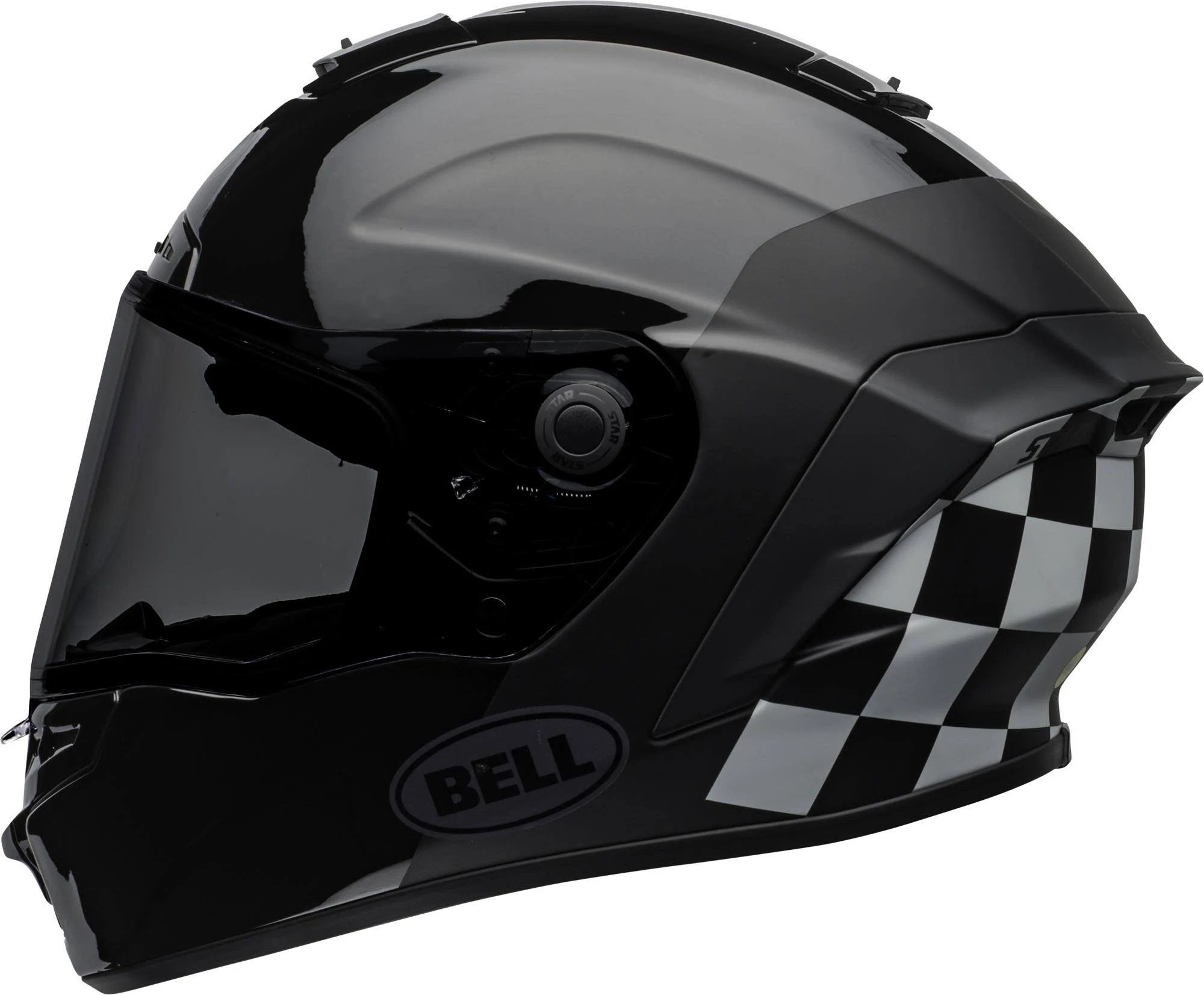 Bell Star MIPS DLX Lux Checkers Helmet - Black/Matte White - 2XL
