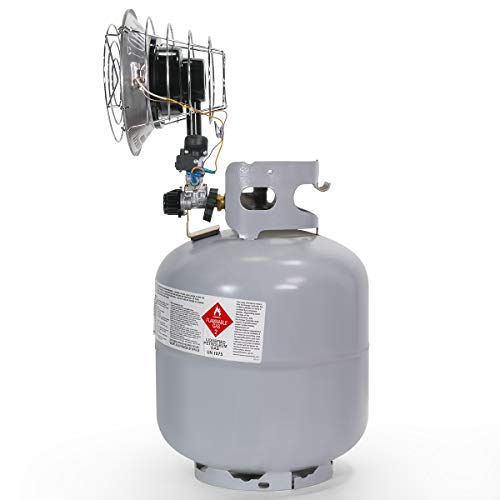 XtremepowerUS 15,000 BTU Propane Tank Top Heater Single Infrared Heater Safety Shut-Off Valve & Tip-Over Switch, for Outdoor