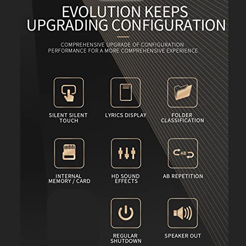 Jectse MP3 Player with Bluetooth, MP3 MP4 Player Portable Music Player with 1.8 inch, HiFi Lossless Sound MP3 Music Player for Running Sport (Black)