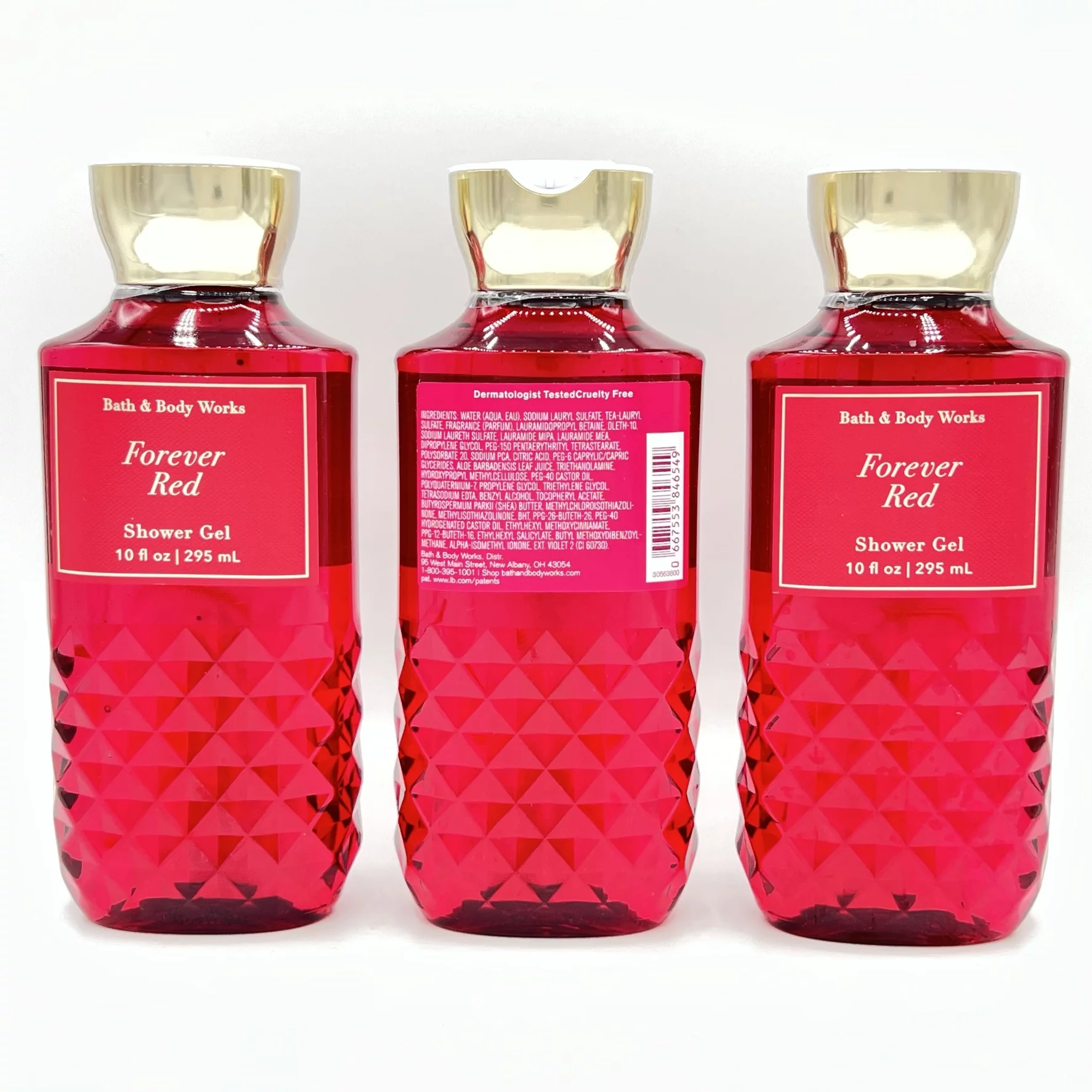 Bath & Body Works Forever Red Shower gels 3-Piece Bundle