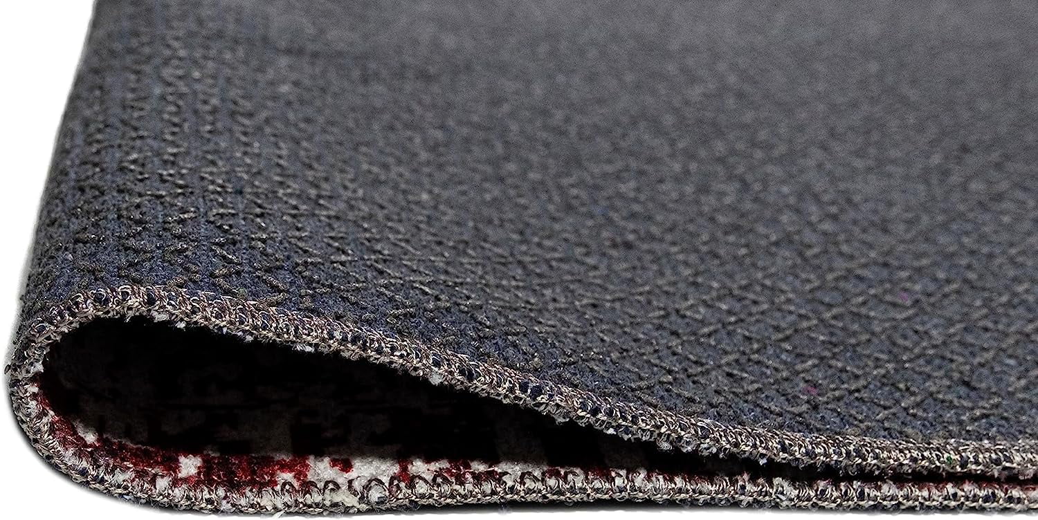 Gloria - Washable Area Rug Low Profile Persian Washable Runners Anti Slip Backing Rugs for Living Room Light Weight Foldable Carpet