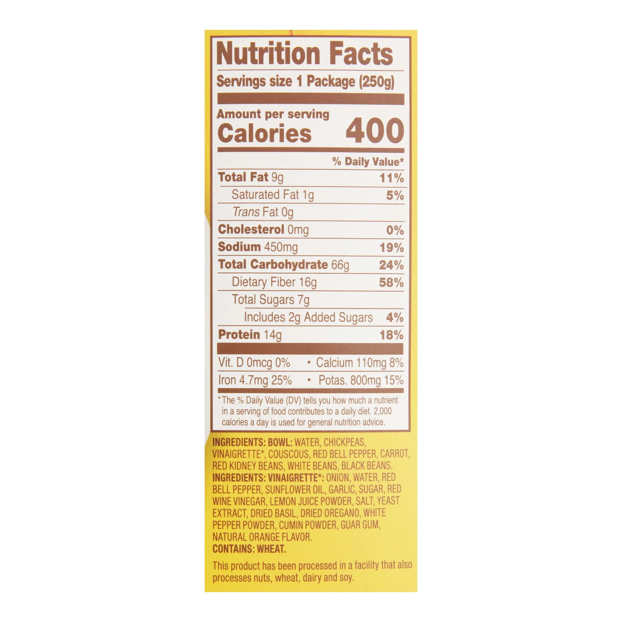 Tasty Bite Mediterranean Style Protein Bowl 8.8 oz Pack of 2