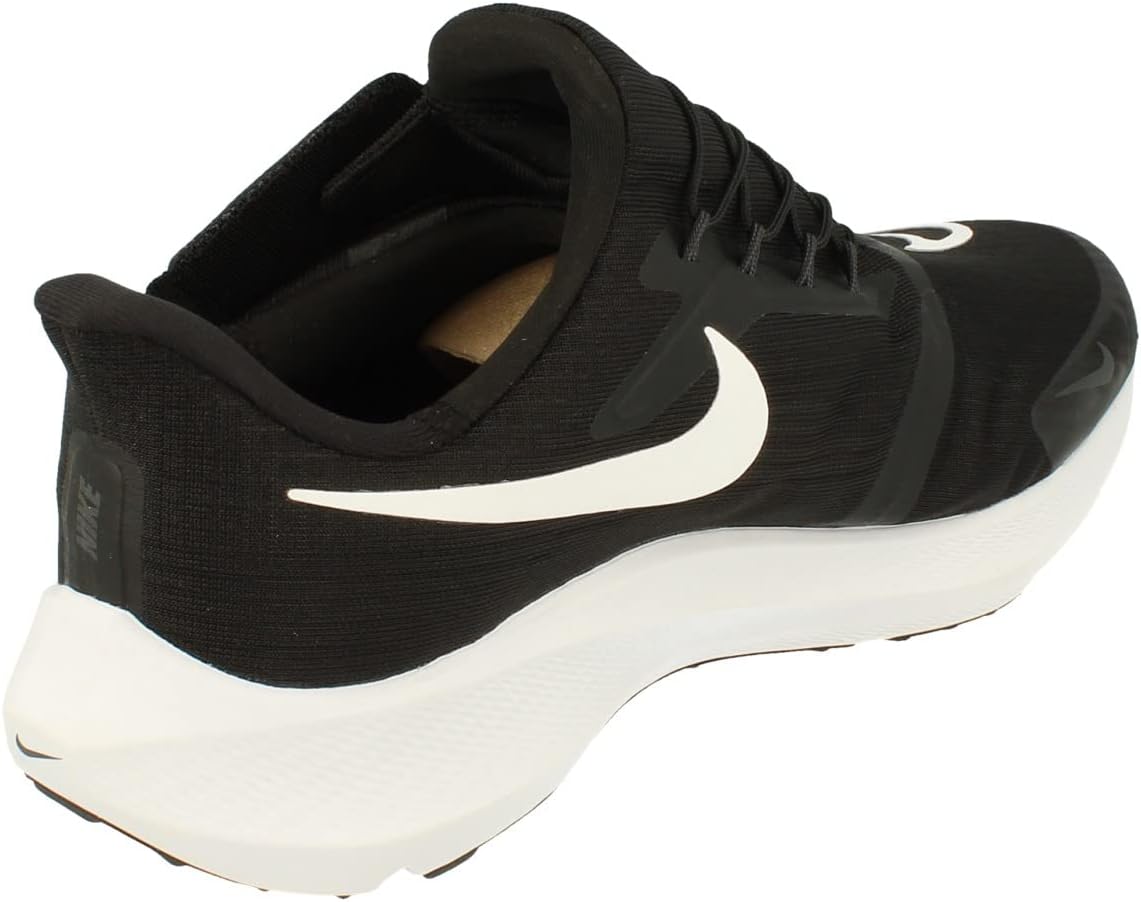 Nike Air Zoom Pegasus Flyease 4E Mens Running Trainers DJ7382 Sneakers Shoes (UK 11.5 US 12.5 EU 47, Black White Dark Smoke Grey 001)