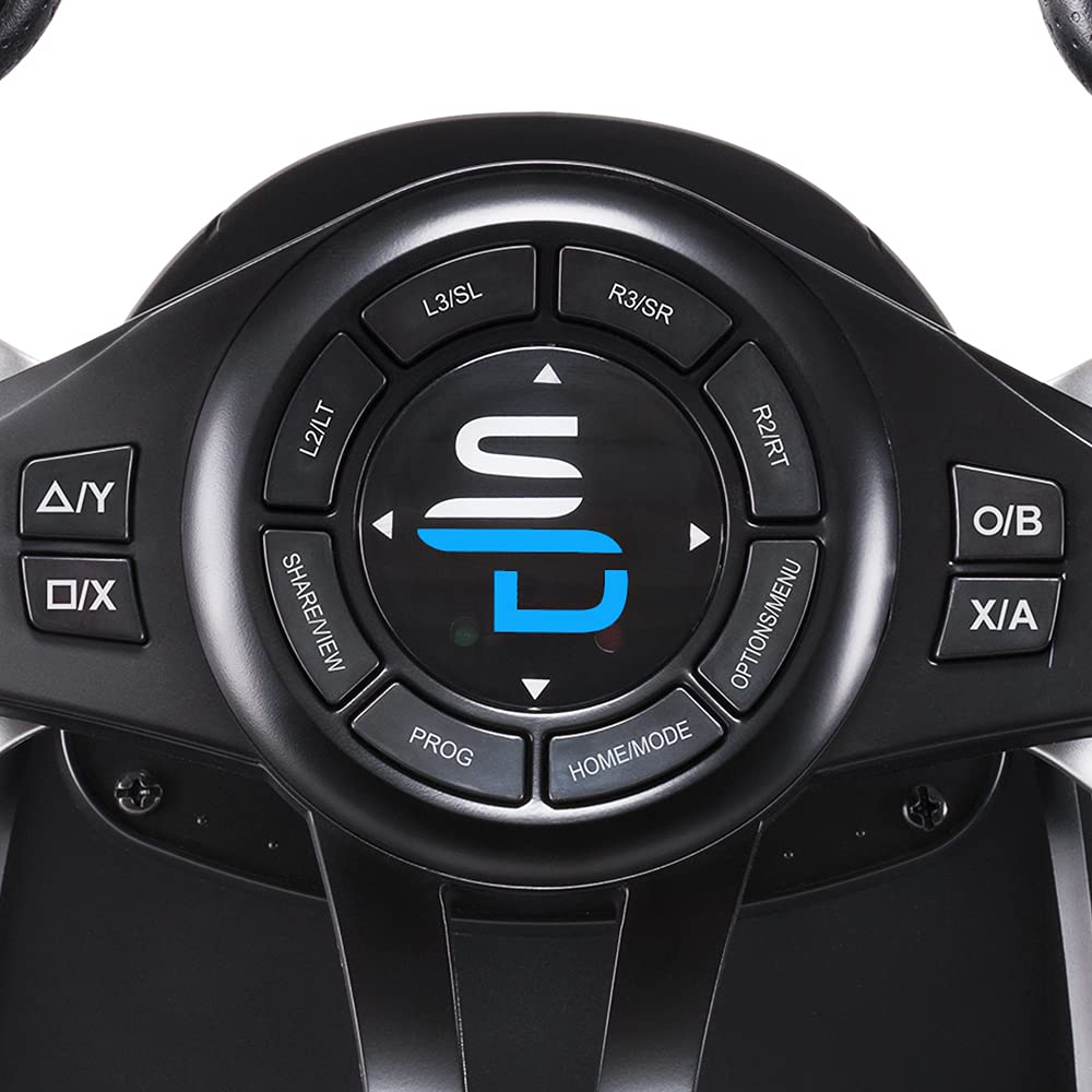 Superdrive - GS550 steering racing wheel with pedals, paddles, shifter and vibration (Compatible with Xbox Series X/S, Xbox One, PS4, PS3, Switch, PC)