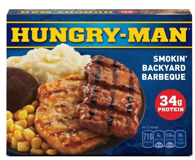 Hungry Man Smokin' Backyard BBQ Frozen Dinner, 15.25 oz - Pack of 8
