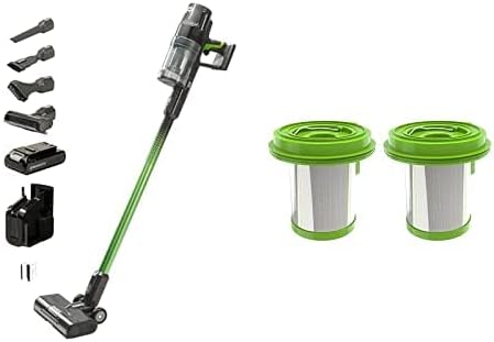 Greenworks 24V Brushless (500W) Cordless Stick Vacuum Super Charger Version+(2) Filters