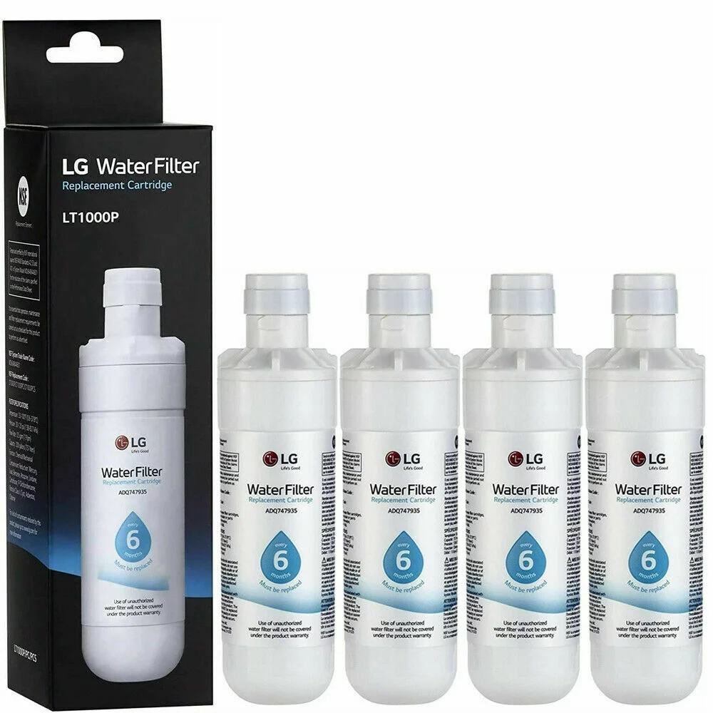 4Pcs LG LT1000P Replacement Refrigerator Water Filter,Fit for LG LT1000P 469980 46-9980 ADQ747935 GF-D706BSL Fresh Water Filter