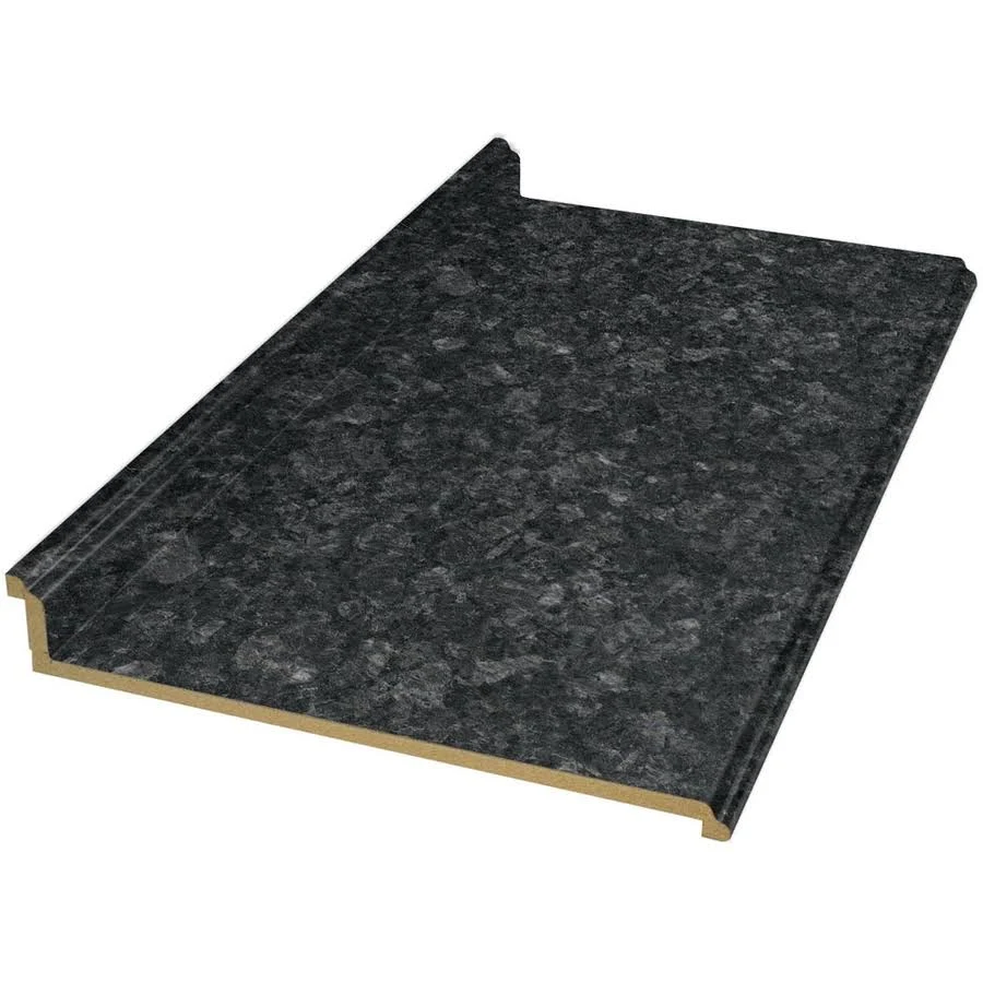 VT Dimensions Formica 10-ft Midnight Stone- Etchings Straight Laminate Kitchen Countertop in Black | 011358011096280-46