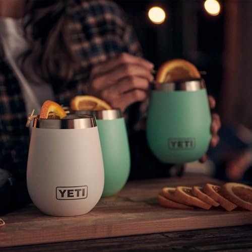 YETI Rambler 10 oz Wine Tumbler, Vacuum Insulated, Stainless Steel with MagSlider Lid, Navy