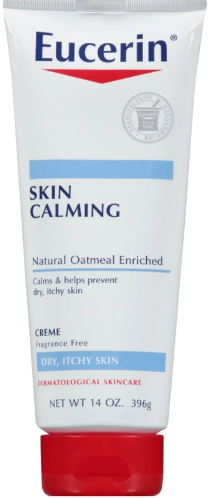 Eucerin Skin Calming Natural Oatmeal Enriched Creme 14 oz (Pack of 4)
