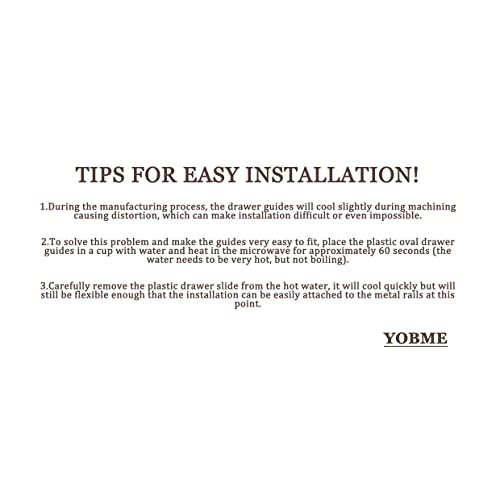 1 Set of Improved Commercial Style Drawer Slides Replacement kit Model #168 with Metal Blackplate and Drawer Stop with Roller