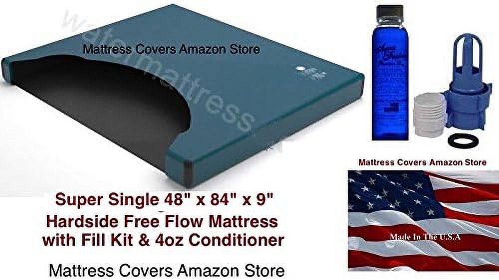 Super Single Flow Waterbed Mattress With Fill Kit And Conditioner