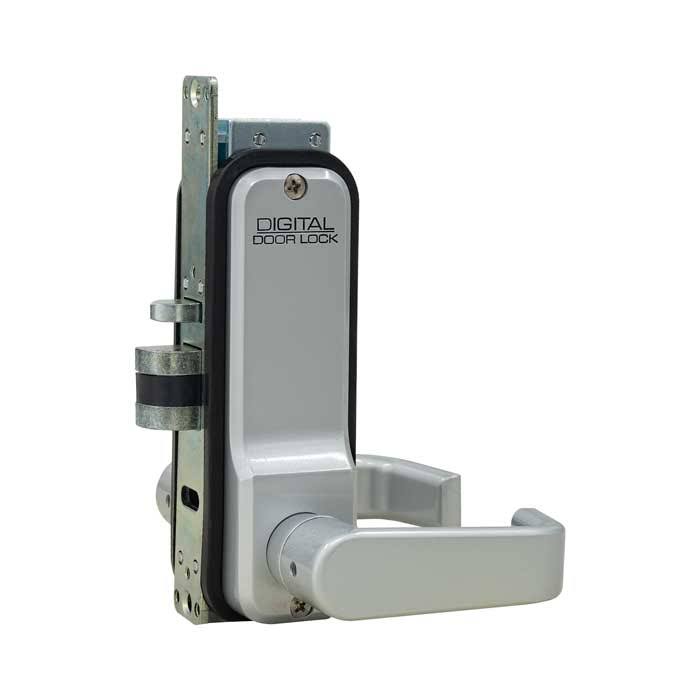 Lockey 2985-WH Mechanical Keyless Narrow Stile Lever Handle Lock with Passage Function - White