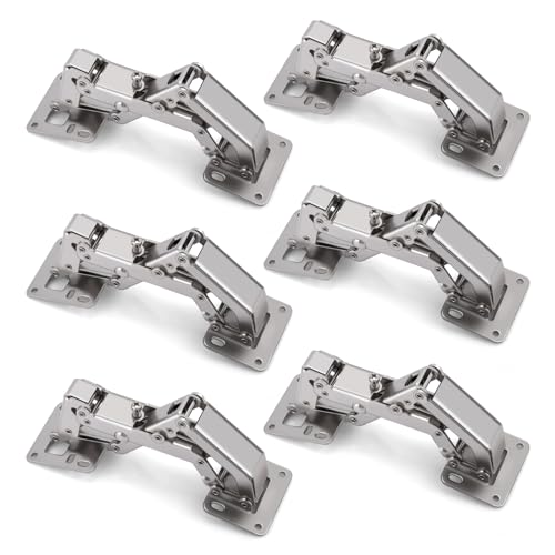 2 Pack 170° Door Hinge, Full Overlay Concealed for Corner Kitchen Cabinet Replacement Hardware Cupboard Folded Folden Door