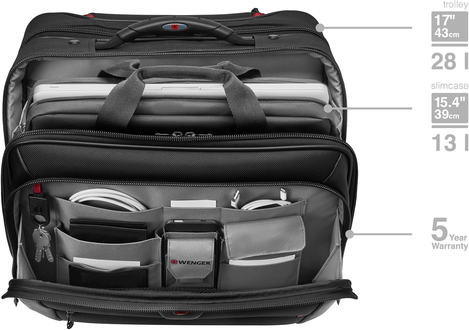 Wenger Patriot Rolling Case Blk Up To 17IN Laptop with notebook Case (WA-7953-02F00)