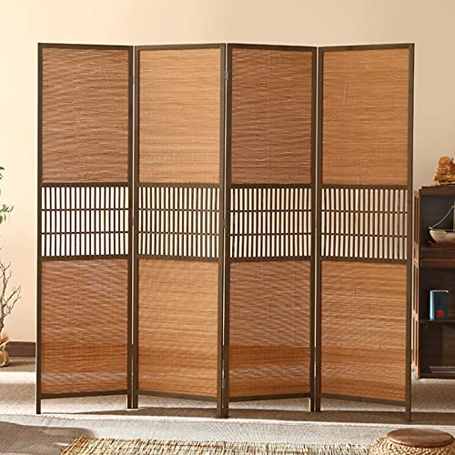Room Privacy Screen Divider Studio Apartment Divider Wall 3 4 5 6 Panel, Folding Room Divider for Medical Screening/Kids/Pets, Bamboo Partition Wall Screen for Living Room Modern(Tall 170cm/67 in/5.