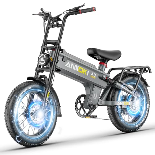 ANIIOKI A8 PRO MAX eBike,Electric Bike,48/52V 60Ah Electric Commuting Bike,200Miles Long Range, Peak 1400W/1600W/3500W Power Ebike, Dual Motor Electric Bike for Adults