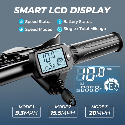 WINDHORSE 850W Peak Electric Scooter with Seat, 22MPH & 25 Miles Range, Dual Suspension, 3 Gear Speed, Cruise Control, 14