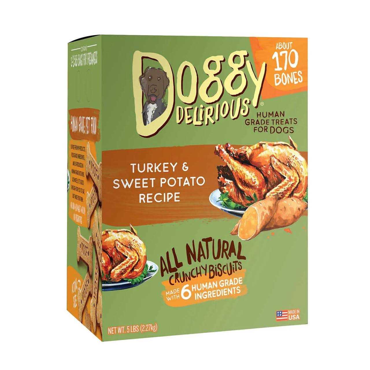 Doggy Delirious Turkey and Sweet Potato Flavor Dog Treats - Pet Supplies online store