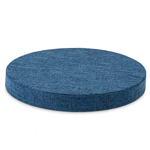 Tromlycs Round Chair Seat Cushion Pad 16 inch for Circle Stool Chairs Non Slip Decorative Foam Cushion Pillow, 1 Piece, 16 x 16 inches, Gray