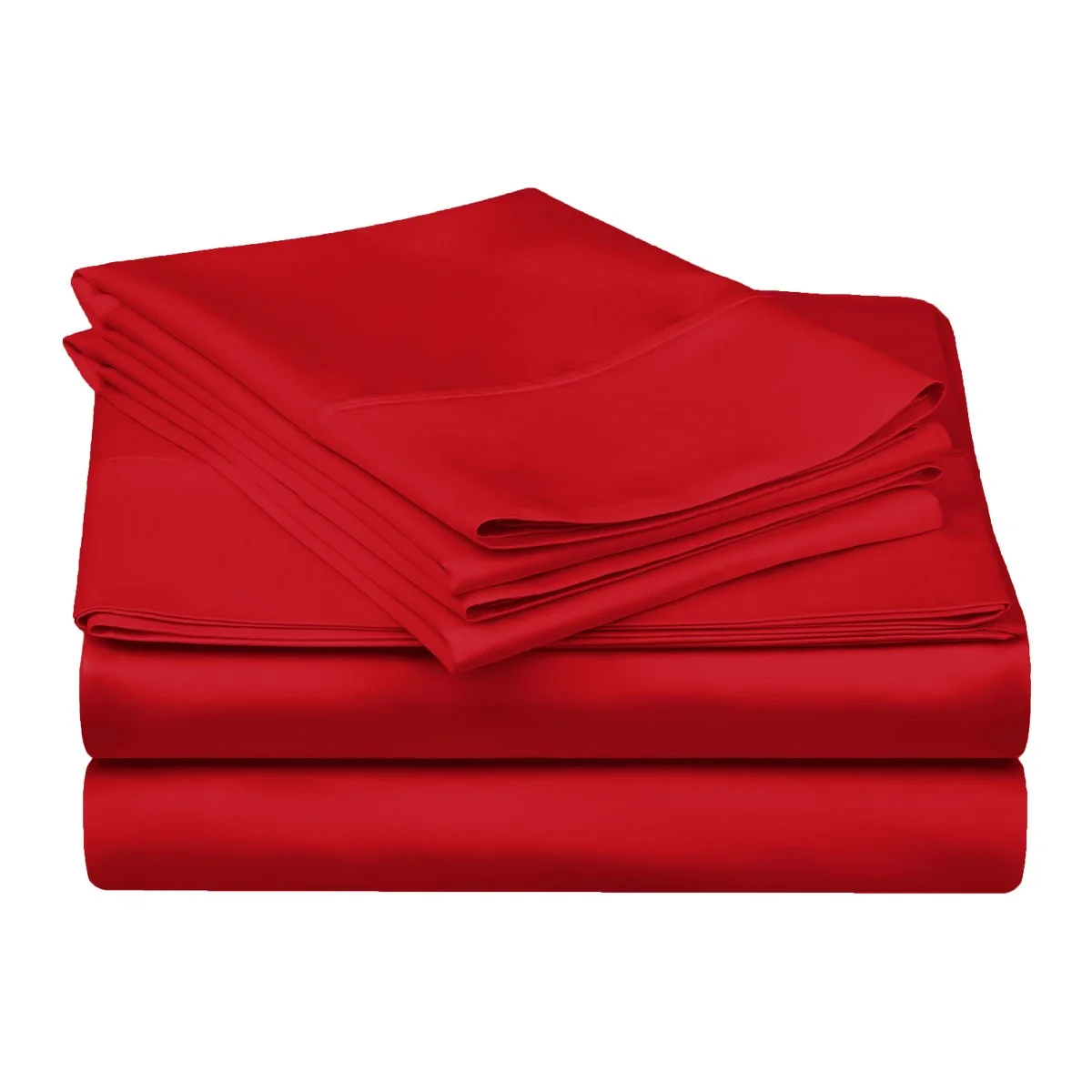 Superior Egyptian Cotton 300 TC Sheet Set, Red, Full