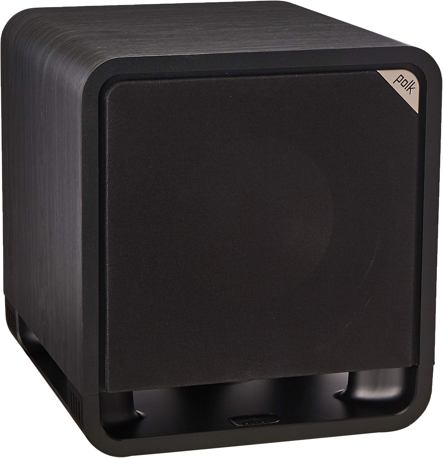 Polk Audio HTS 10 Powered Subwoofer with Power Port Technology | 10” Woofer, up to 200W Amp | For the Ultimate Home Theater Experience | Modern Sub that Fits in any Setting | Washed Black Walnut