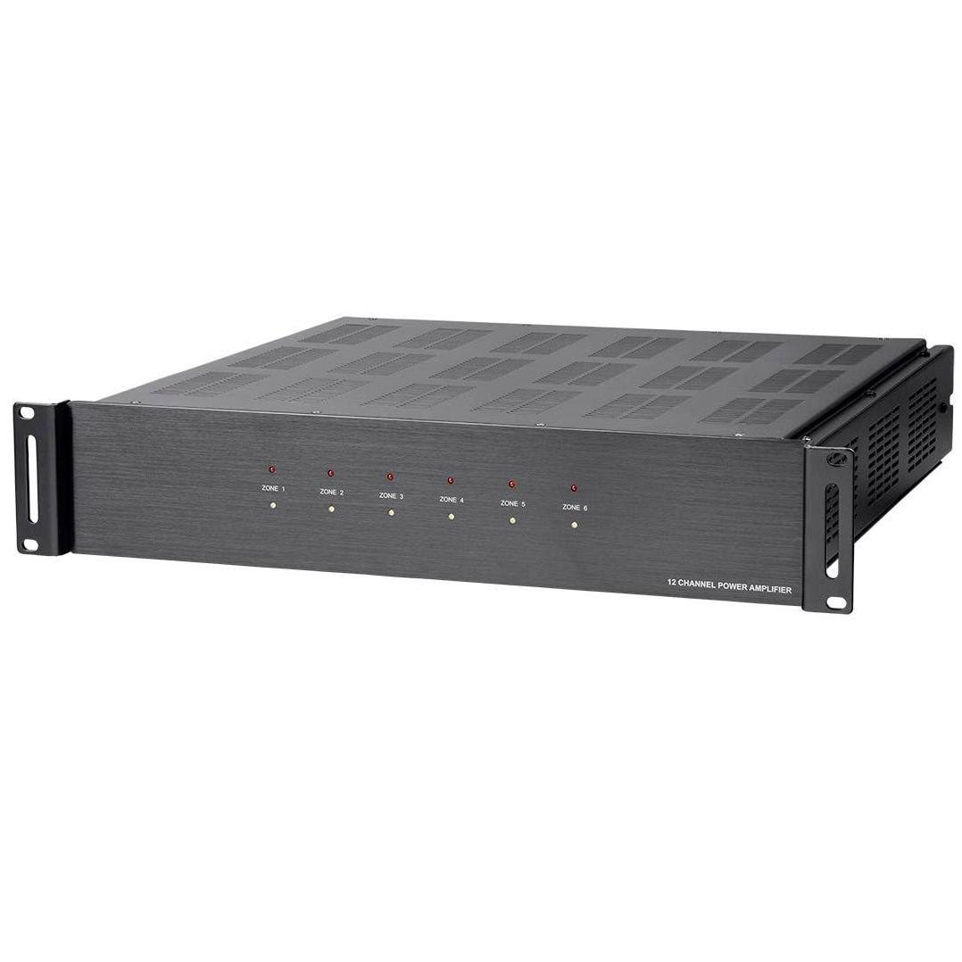 Monoprice 6 Zone Home Audio Multizone - 12 Channel Amplifier with RS232 and 70V and 4-Ohm Output