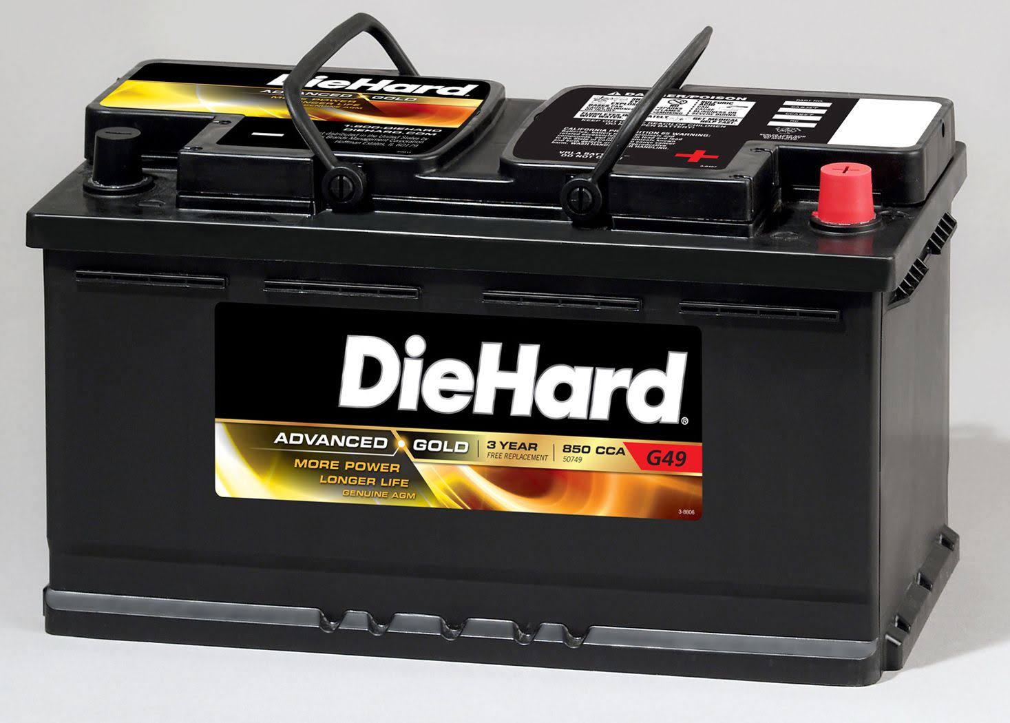 Diehard Gold AGM Automotive Battery - Group Size EP-49 (Price with Exchange)