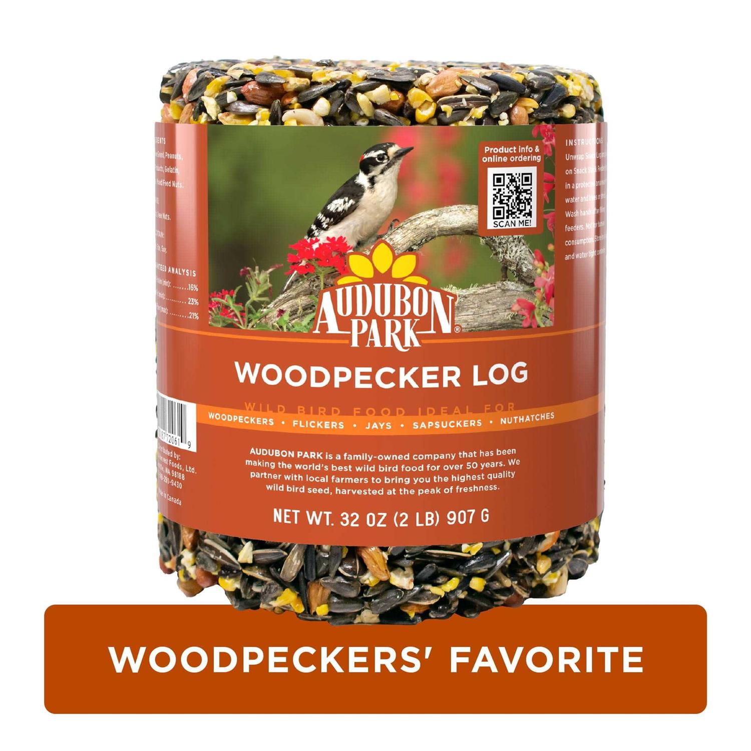 Audubon Park Woodpecker Snack Log Wild Bird Feed - Pet Supplies online store