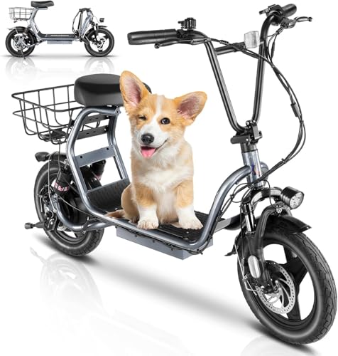 Caroma Peak 1200W Electric Scooter with Seat, 14