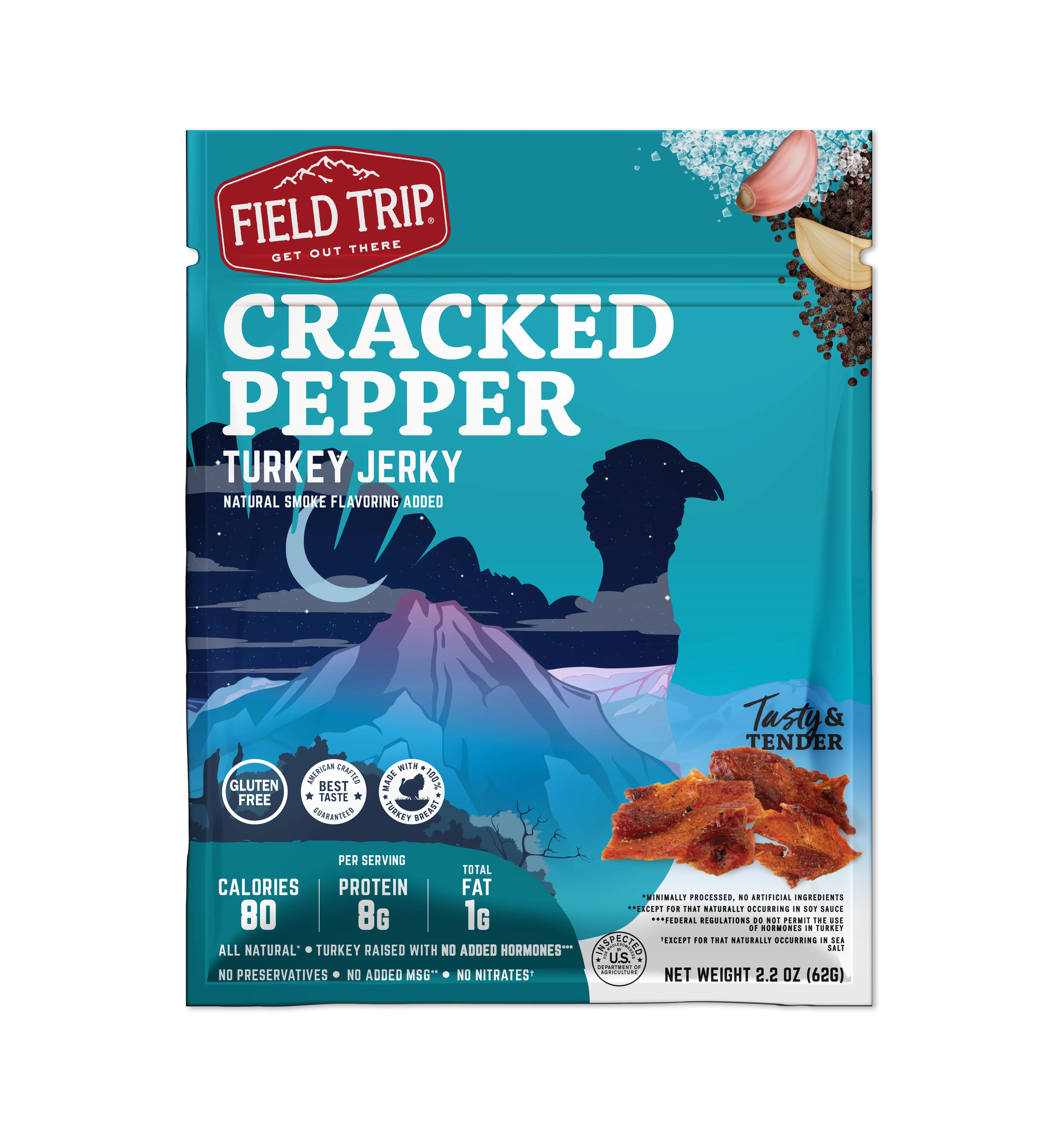 Field Trip Jerky Mixed Flavors: Original, Everything, Cracked, Gochujang 2.2oz - 4pk