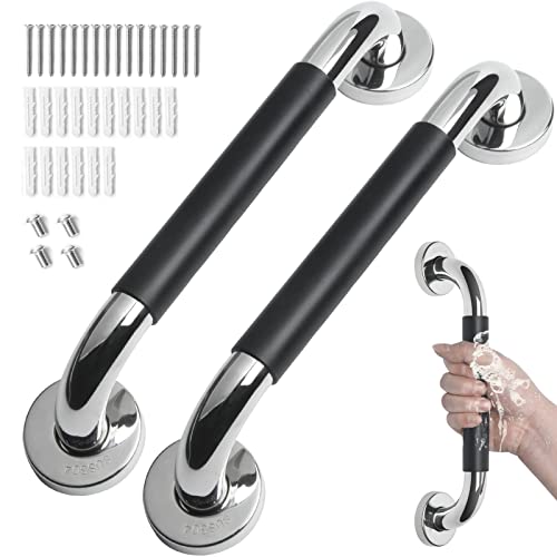 2 Pack Grab Bars for Bathroom, 32 Inch Anti Slip Bathroom Handicap Grab Bars for Showers, Safety Bath & Shower Grab Bar for Seniors, Shower Handles for Elderly, Tesuchan