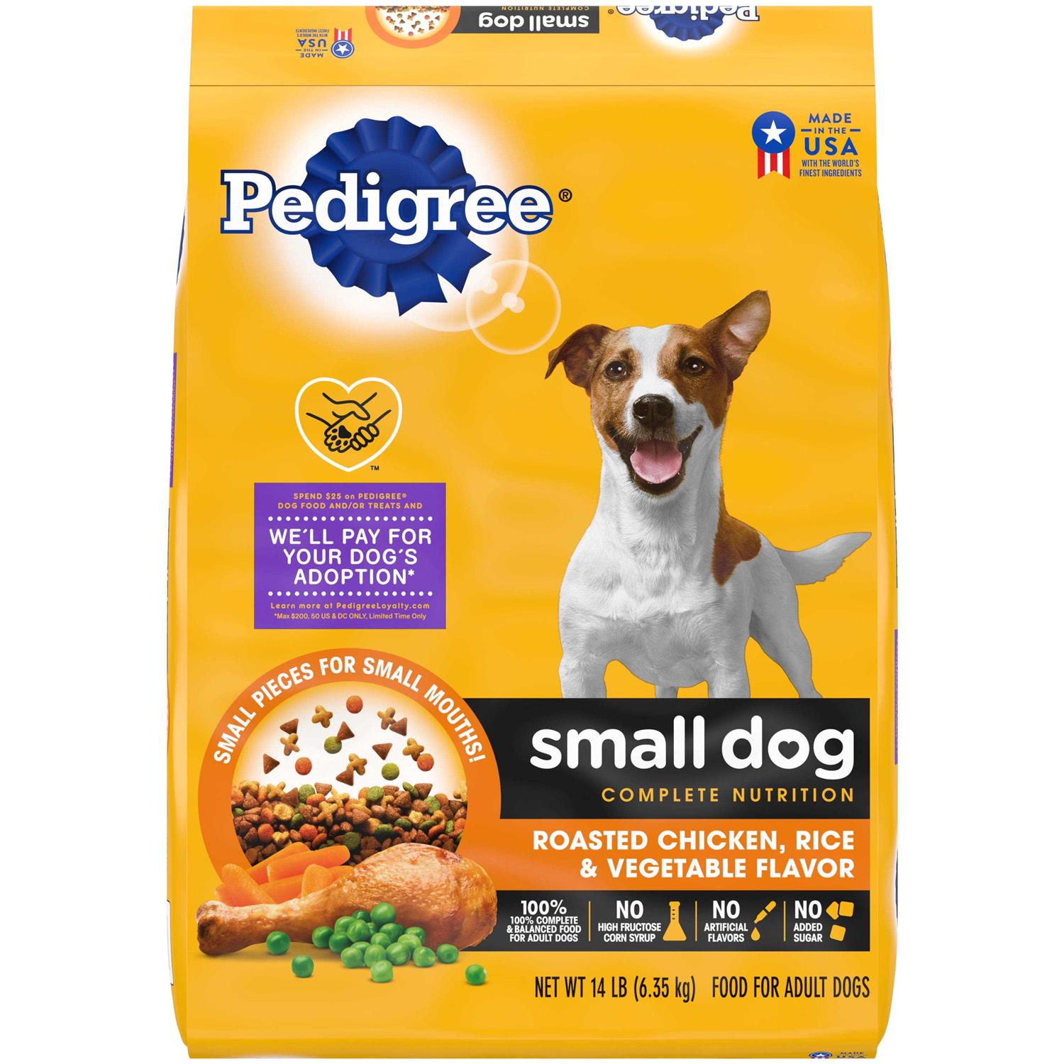 Pedigree Complete Nutrition Roasted Chicken Rice & Vegetable Flavor Small Dog Adult Dry Dog Food - Pet Supplies online store