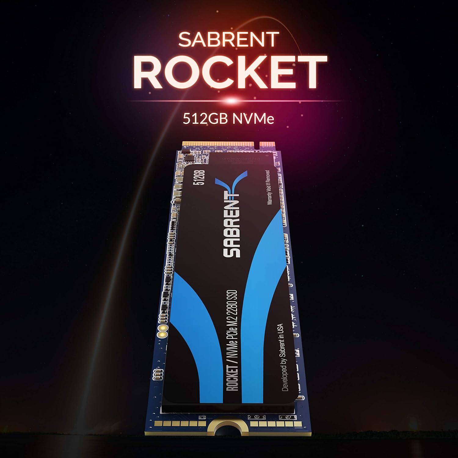 Sabrent 512GB Rocket NVMe PCIe M.2 2280 Internal SSD High Performance Solid State Drive (SB-ROCKET-512) Pack of 2