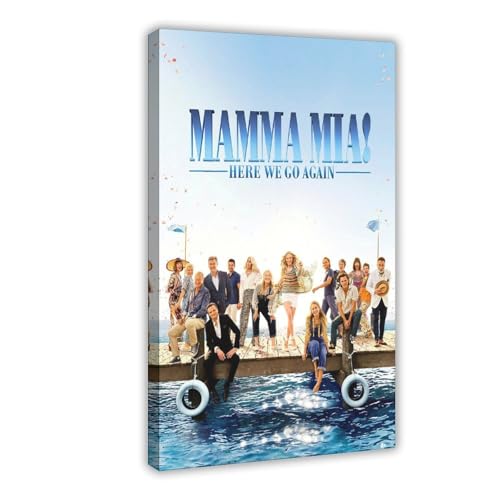 lairuyi Mamma Mia! Here We Go Again Canvas Poster Bedroom Decor Landscape Office Room Decor Gift Frame: Frame:16x24inch(40x60cm)