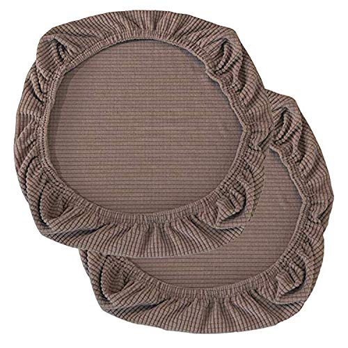 Office Chair Cover 2 Pcs, Stretchable Computer Chair Seat Slipcovers Elastic Desk Seat Cover Removable Washable Dining Kitchen Chair Protective Cover Machine Wash(Silver)