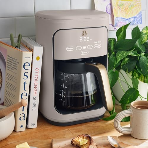 Beautiful Coffee Maker, 14-Cup, Touch-Activated Display, Programmable, Automatic Shut-Off, 1200W, Keep Warm, 24h Timer (Cornflower Blue)