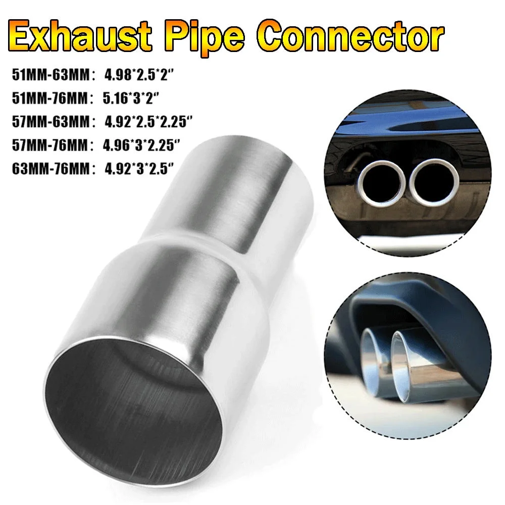 Universal Exhaust Pipe Connector Stainless Steel Exhaust Reducer Connector Pipe