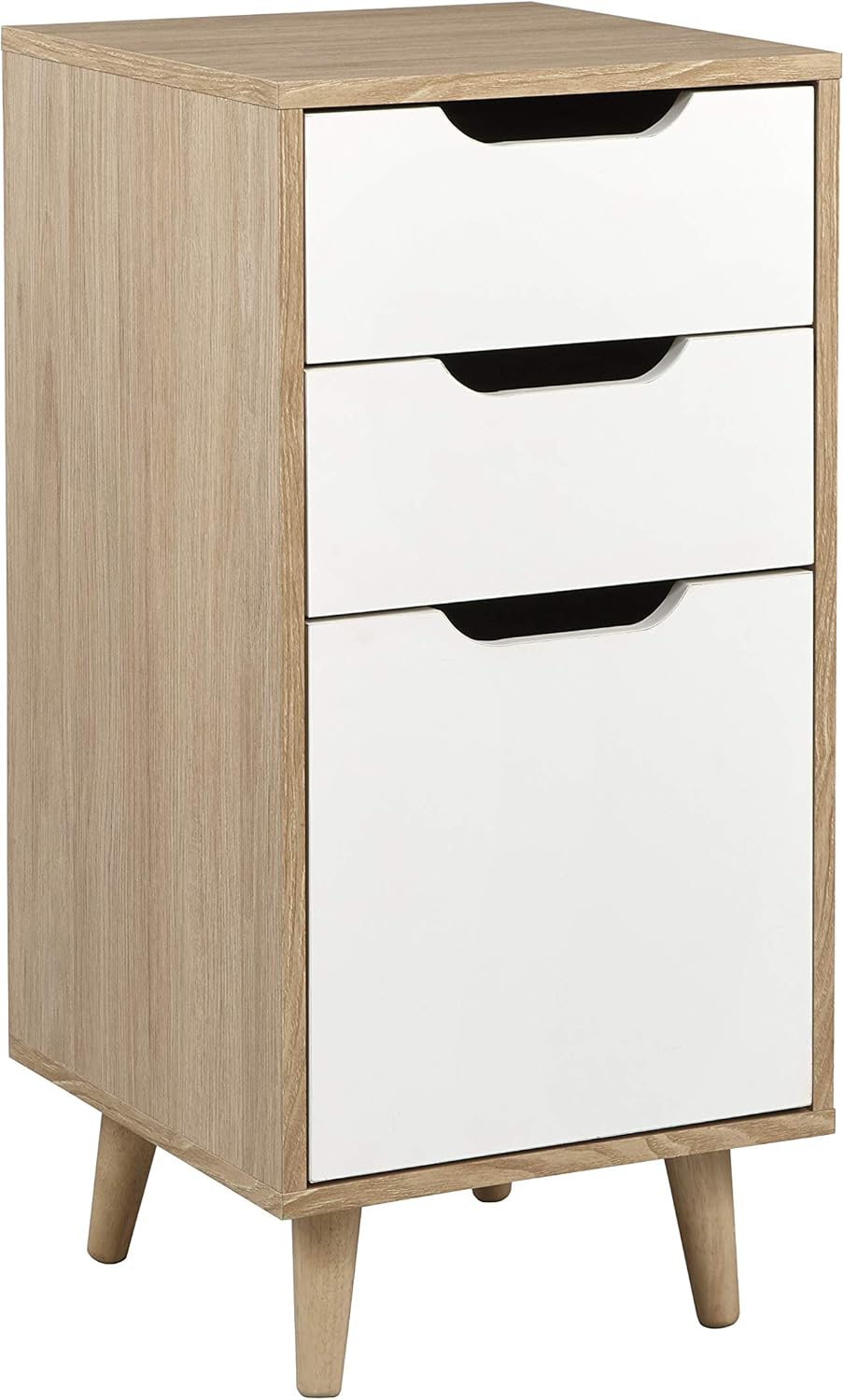 Este Mid Century Modern Home Office 2 Drawer Filing Cabinet Storage, 15.7