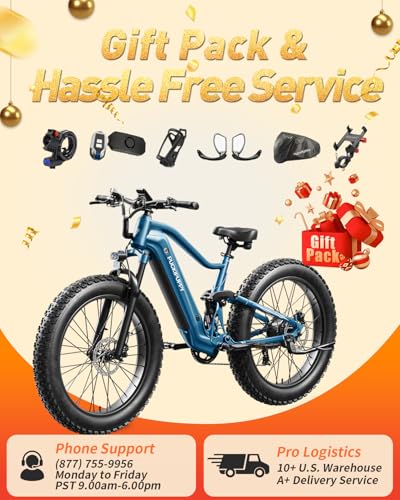 Boxer Electric Bike for Adults 1000W, 48V 20AH Battery Ebike, Full Suspension 26
