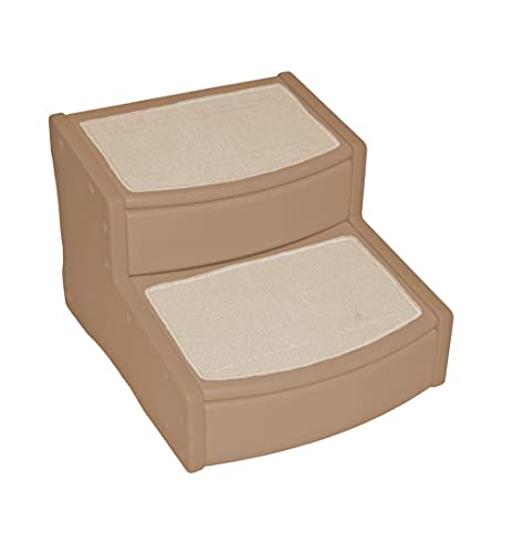 Pet Gear Easy Step II Extra Wide Pet Stairs, 2-step/for cats and dogs up to 200-pounds, Chocolate, (PG9720XLCH)
