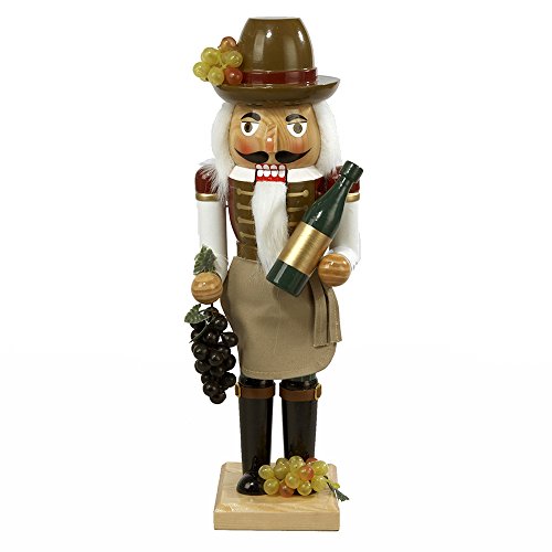 Kurt S. Adler Kurt Adler 15-Inch Wooden Wine Grower Nutcracker, Brown