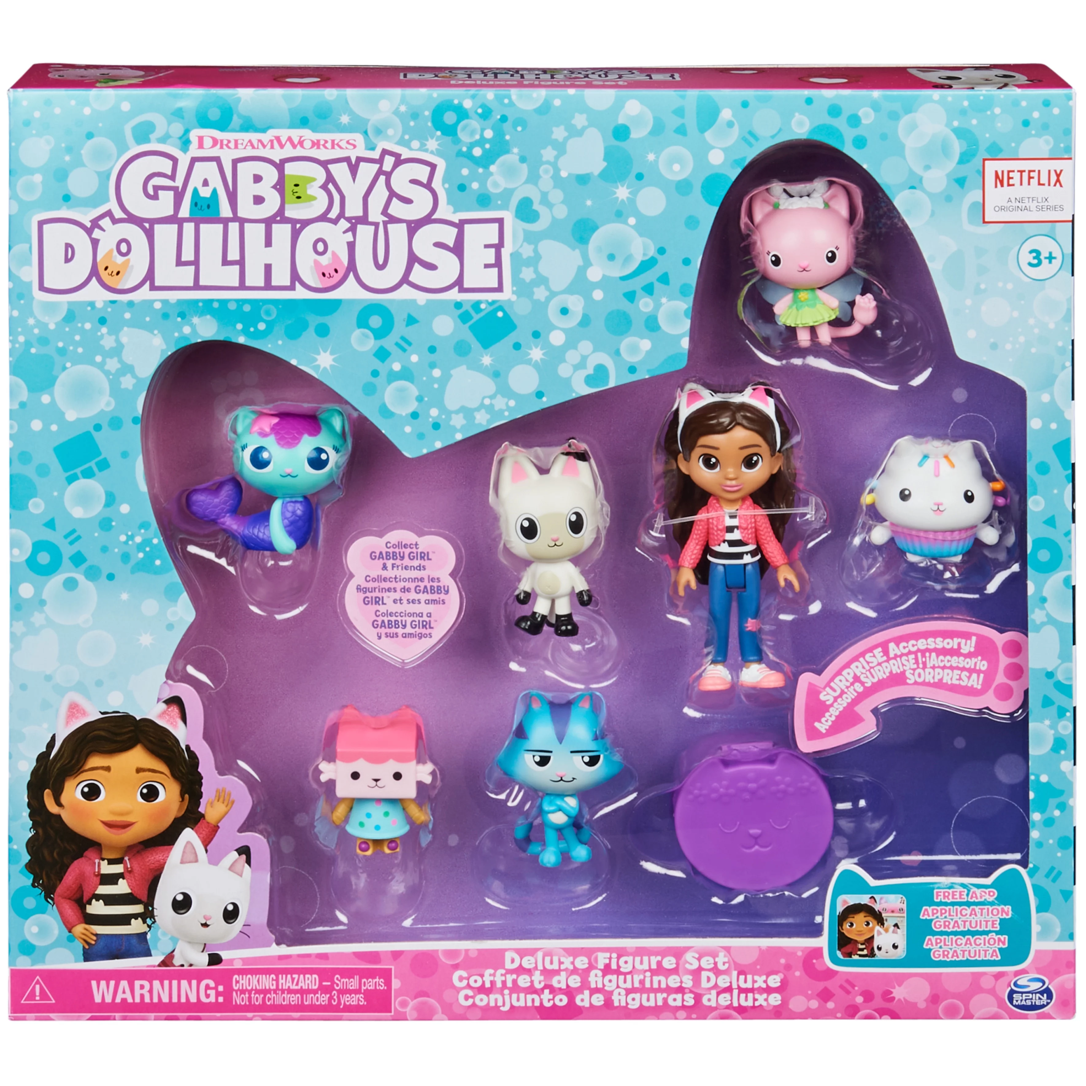 Gabby’s Dollhouse, Deluxe Gift Set with 7 Toy Doll Figures Ages 3 and up