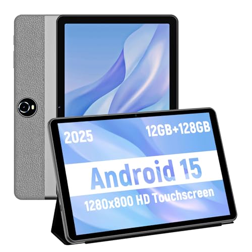 2025 Android 15 tablet,11-inch,Android tablet: Face unlock, 6+6GB+128GB+1TB expandable, octa-core processor, 8000mAh battery with 18W fast charging, WiFi 6.0 + Bluetooth 5.0, includes protective case.