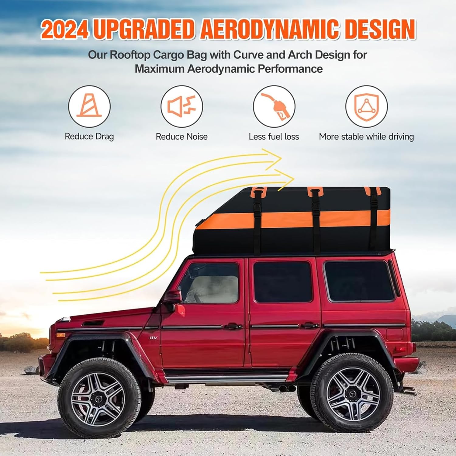 Car Rooftop Cargo Carrier Bag - 21 Cubic Feet Roof Carrier, 100% Waterproof 900D PVC Soft Car Roof Bag for All Top of Vehicle, includes Anti-Slip Mat,Storage Bag,8 Reinforced Straps,8 Door Hooks