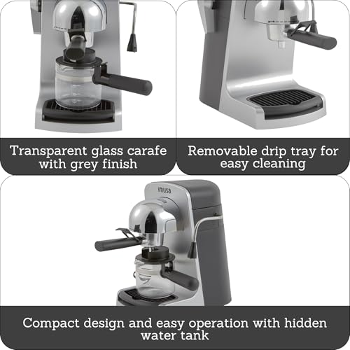 IMUSA USA GAU-18202 4 Cup Espresso/Cappuccino Maker,120 volts, Black