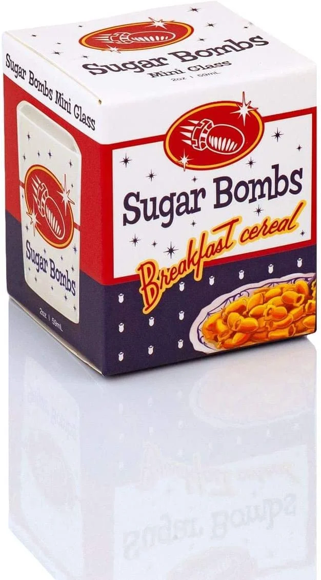 Fallout Sugar Bombs Breakfast Cereal Square Shot Glass | 2 Ounce Shot Glass