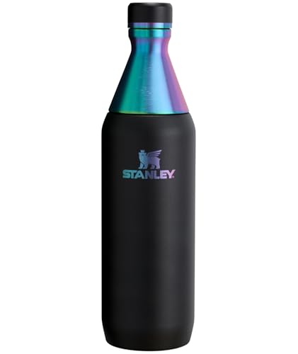 Stanley All Day Slim Bottle 20 oz | Twist On Lid with Leakproof Seal | Slim Design for Travel & Gym | Insulated Stainless Steel | BPA-Free | Black Chroma