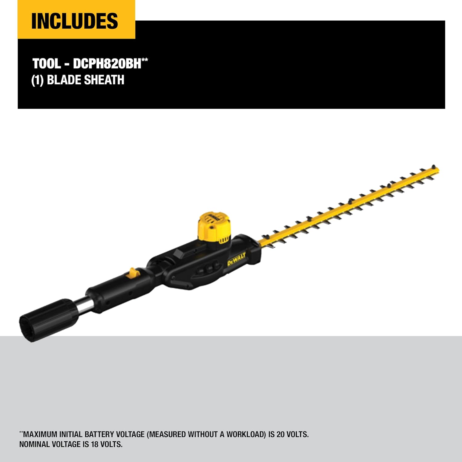 DEWALT 20V MAX* Hedge Trimmer, Tool Only (DCPH820B)